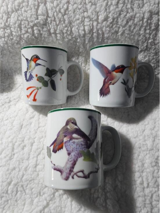 National Wildlife Federation Other - (Set of 3) National Wildlife Federation Humming Birds Coffee Mug Cup White 4.5"